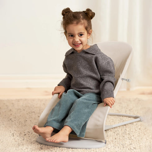 BabyBjörn Baby Bouncers Balance Soft- Woven/Jersey Tri Fabric, Light Beige