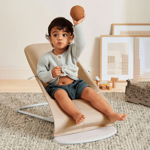 BabyBjörn Baby Bouncers Balance Soft- Woven/ Jersey, Beige/Grey
