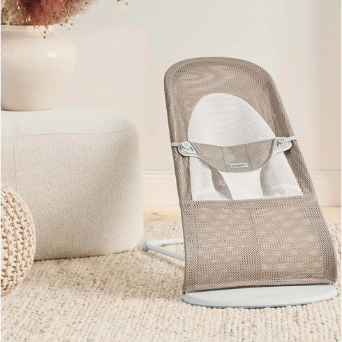BabyBjörn Baby Bouncers Balance Soft- 3D Mesh, Grey Beige/White