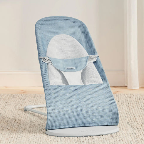 BabyBjörn Baby Bouncers Balance Soft- 3D Mesh, Sky Blue/White