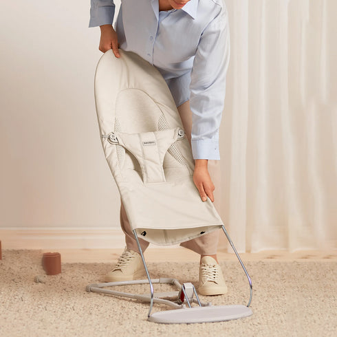 BabyBjörn Baby Bouncers Balance Soft- Woven/Jersey Tri Fabric, Light Beige