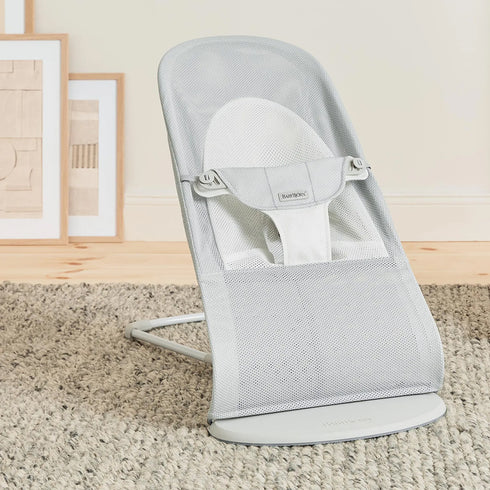 BabyBjörn Baby Bouncers Balance Soft- 3D Mesh, Silver/White