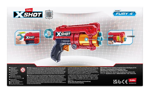 XShot Excel Fury 4 Blaster (16 Darts)