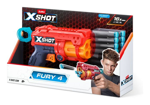 XShot Excel Fury 4 Blaster (16 Darts)