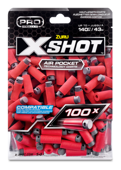X-Shot Pro 100pk Refill Darts Assorted