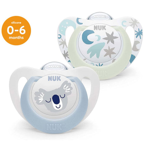 NUK Star Day Night Soother 0-6 Months