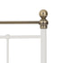 Marlborough 4FT6 Bed - White/Antique Brass