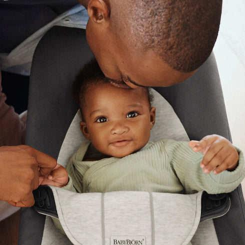 BabyBjörn Baby Bouncers Balance Soft- Woven/ Jersey, Dark Grey/Grey