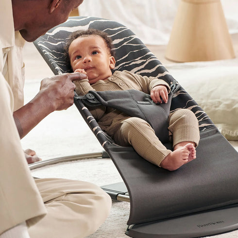 BabyBjörn Baby Bouncers BLISS Woven, Light Grey Mélange