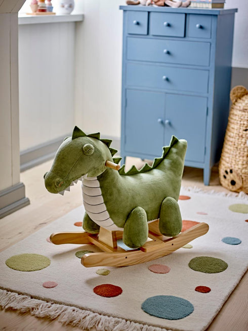 Bloomingville Mini Arnie Rocking Toy Crocodile - Green Polyester