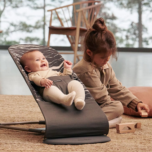 BabyBjörn Baby Bouncers BLISS Woven, Light Grey Mélange