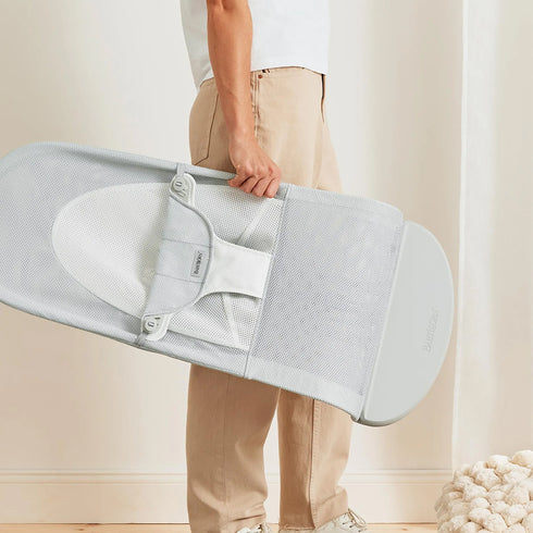 BabyBjörn Baby Bouncers Balance Soft- 3D Mesh, Silver/White