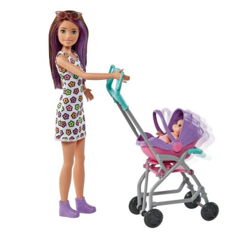 Barbie Skipper Babysitters Brown Hair Doll & Playset