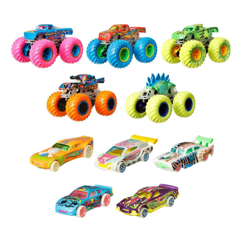 Hot Wheels Monster Trucks Glow In The Dark Bundle