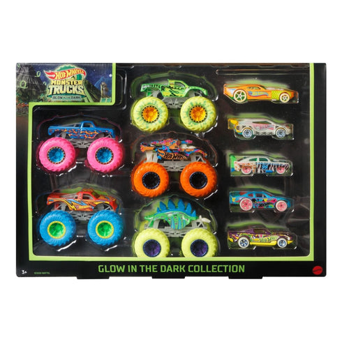 Hot Wheels Monster Trucks Glow In The Dark Bundle