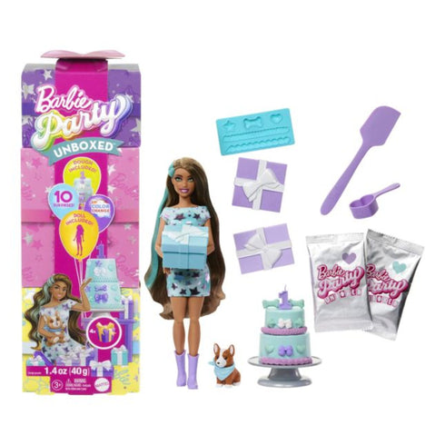 Barbie Party Unboxed Pet Birthday - Doll 3 Blue