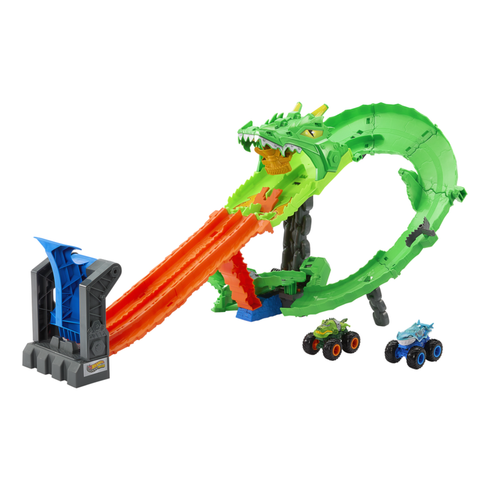 Hot Wheels MT Sharks vs Dinos Dragon Destruction