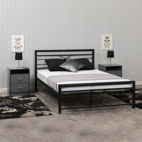 Kelly 4FT6 Bed - Black