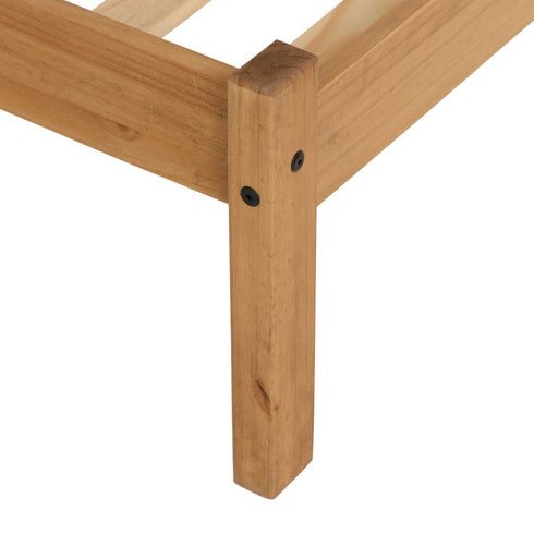 Maya 4FT6 Bed - Distressed Waxed Pine