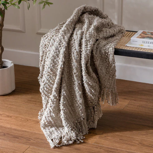 Arvo Woven Tasselled Throw - 130 x 180cm