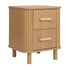 Axel 2 Drawer Fluted Bedside Oak