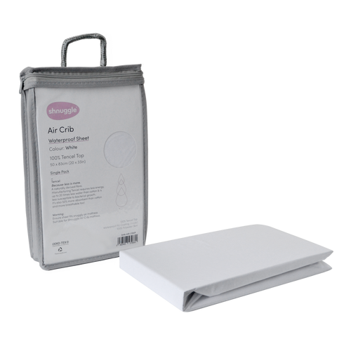 Shnuggle Air Lite Crib in Grey & Bedding Bundle