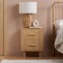 Axel 2 Drawer Fluted Bedside Oak