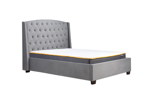 Balmoral Fabric Bed Grey Velvet