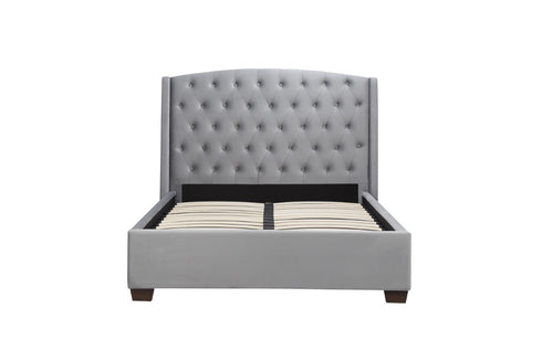 Balmoral Fabric Bed Grey Velvet