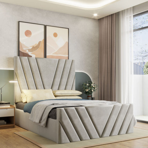 Victoria V Lined Designer Bed Frame