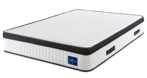 BedzOnline Memory Foam Mattress Pocket Sprung Mattress with 3D Breathable Knitted Fabric and Airy Mesh