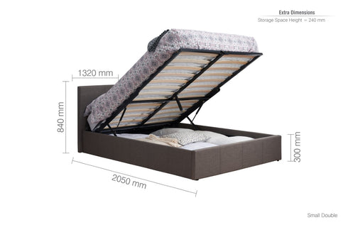 Berlin Fabric Ottoman Bed