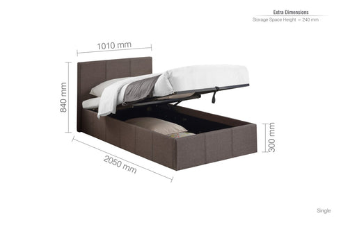 Berlin Fabric Ottoman Bed