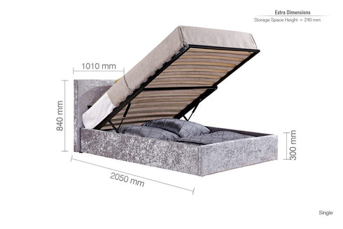 Berlin Fabric Ottoman Bed