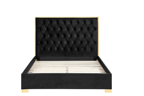 Chelsea Fabric Bed Black