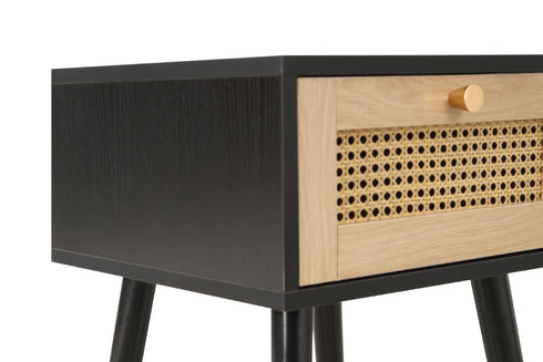 Croxley 1 Drawer Rattan Bedside