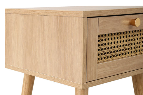 Croxley 1 Drawer Rattan Bedside