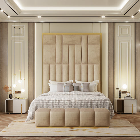 Chelsea Gold Premium Abstract Bed Frame