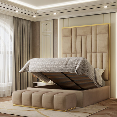 Chelsea Gold Premium Abstract Bed Frame