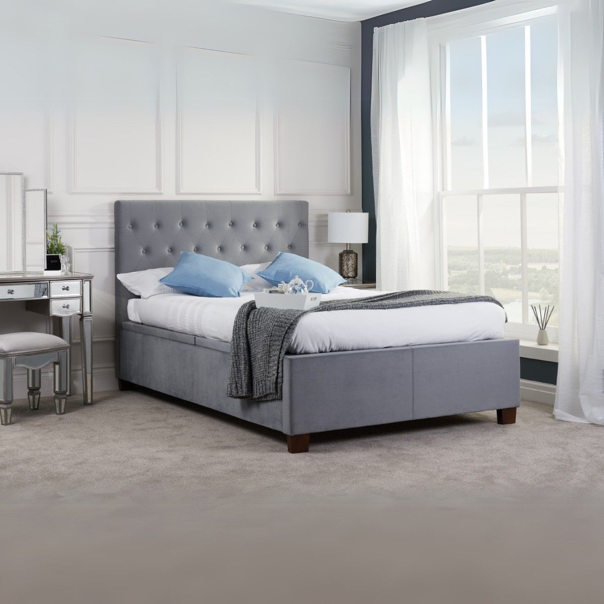 Cologne Ottoman Bed Grey
