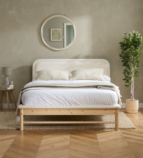Emmi Bed White & Oak