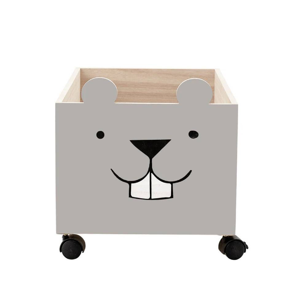 Elene Storage Box with Wheels | Brown