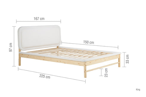 Emmi Bed White & Oak