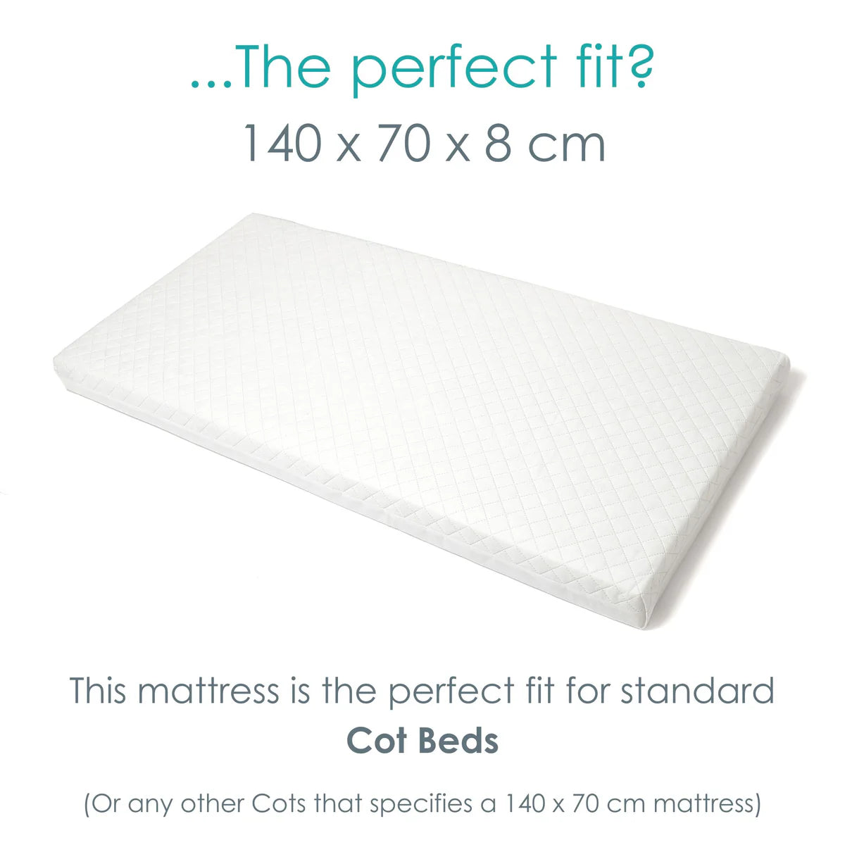 Clair De Lune Essentials Hypoallergenic Fibre Cot Bed Mattress