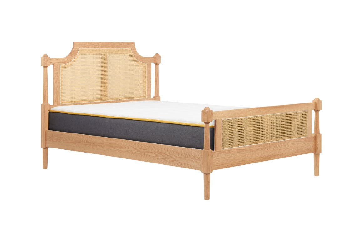 Geneva Rattan Bed Oak