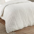 Harrison Stripe Tufted Soft Touch Duvet Cover Set White - Double