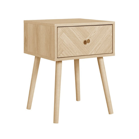 Herringford 1 Drawer Bedside Oak