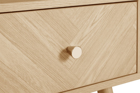 Herringford 1 Drawer Bedside Oak