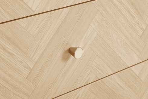 Herringford 4 Drawer Bedside Oak