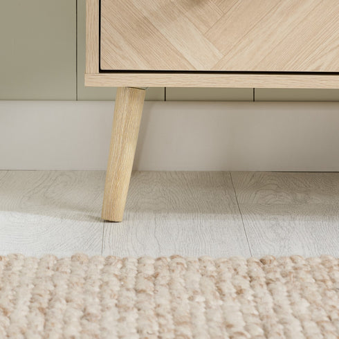 Herringford 4 Drawer Bedside Oak